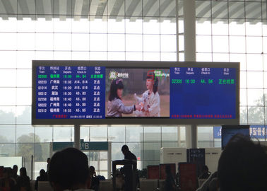 China WIFI / 3G P10 RGB Indoor Fixed LED Display For Airport / Station , Full Color LED Screen supplier