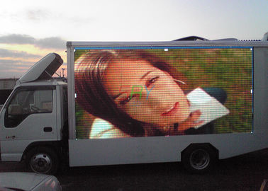China Outdoor P10 Truck Mounted LED Screen 7500nits , Full Color LED Advertising Truck supplier