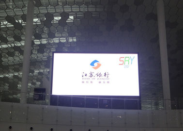 WIFI / 3G P10 RGB Indoor Fixed LED Display For Airport / Station , Full Color LED Screen supplier