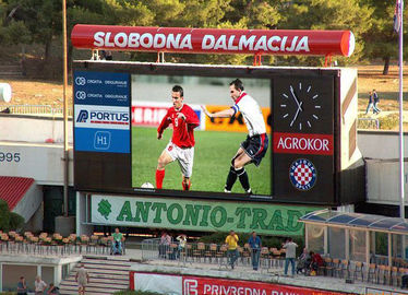 8000 nit Static Stadium Perimeter LED Display , Full Color Football Stadium Screen supplier