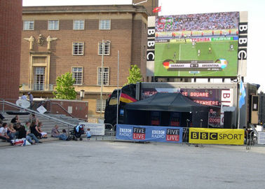 Large 8mm Stadium Perimeter LED Display , SMD3535 Full Color LED Scoreboard supplier