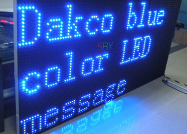 Traffic High Way LED Moving Message Display , Green / Blue Single Color LED Display supplier