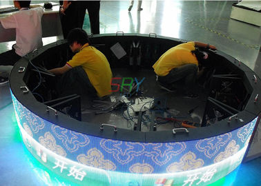 10mm Round Curved LED Screens , High Brightness Outdoor Full Color LED Display supplier
