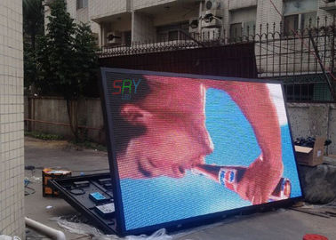 6500cd / sqm Front Service Outdoor Full Color LED Display Double Sided P10 CE RoHS supplier