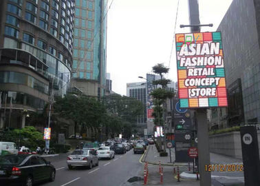 55 Inch Iphone Series P6 Outdoor Advertising Led Display Video Street Lighting Pole Open Sign supplier