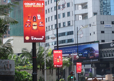 55 Inch Iphone Series P6 Outdoor Advertising Led Display Video Street Lighting Pole Open Sign supplier