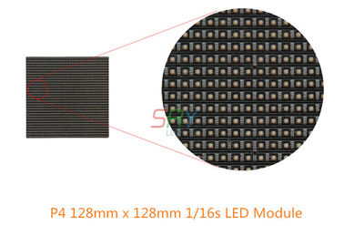 P4 128mm x 128mm Indoor LED Display Module 1/16s WITH Black LED supplier