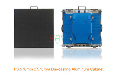 P6 Indoor Full Color Cast Aluminum Cabinet Led Display Light Weight 576mm X 576mm Led Cabinet supplier