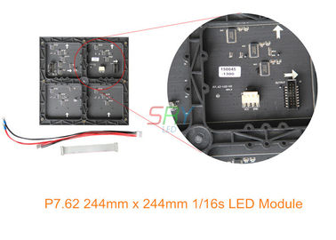P7.62 244mm x 244mm indoor full color LED display Module 1/16 Scan supplier