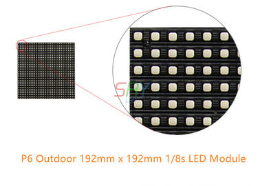 High Definition 6mm Outdoor LED Display Module / Full Color Waterproof LED Module 1/8 Scan supplier