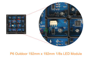 High Definition 6mm Outdoor LED Display Module / Full Color Waterproof LED Module 1/8 Scan supplier