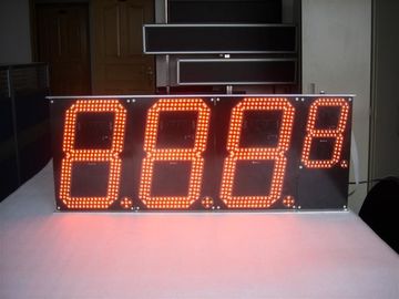 10 Inches RF Remote Control Digital Red led Time And Temperature Oil Price Led Signs supplier