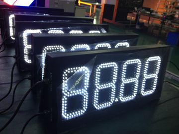 10 Inches RF Remote Control Digital Red led Time And Temperature Oil Price Led Signs supplier
