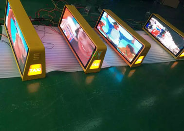 Outdoor Advertising P5 Full Color Taxi Top Roof LED Sign Wireless 3G System supplier