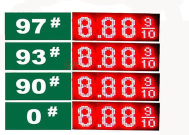 8.889 4 Digits 7 Segment LED Moving Message Display , Led Gas Price Sign supplier