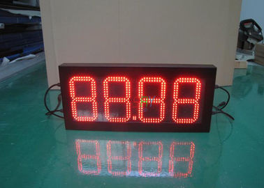 8.889 4 Digits 7 Segment LED Moving Message Display , Led Gas Price Sign supplier