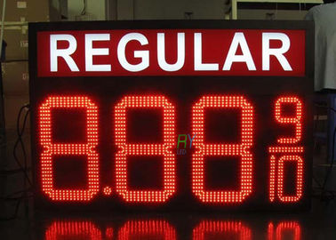 8888 Oil Price Led Sign , LED Moving Message Display High Brightness supplier