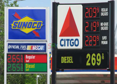 8888 Oil Price Led Sign , LED Moving Message Display High Brightness supplier