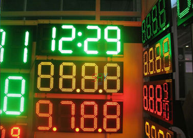 Gas Stations Digital LED Moving Message Display , LED Oil Price Sign 8'' 10&quot; 12&quot; 16&quot; 18&quot; 20&quot; 24&quot; supplier