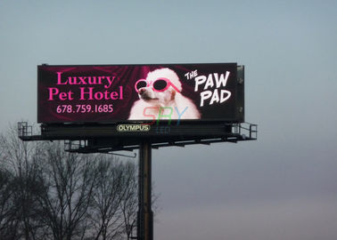 Commercial Full HD Outdoor LED Billboard Displays P8 6500 dot / m2 supplier