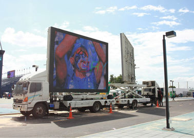 HD Ultra Brightness Vehicle LED Display Advertising , Truck mobile led screen panel supplier