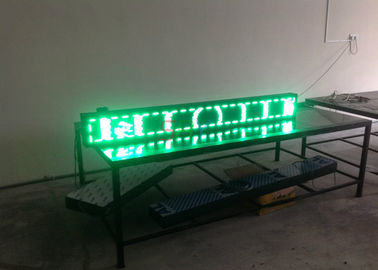 High Brightness Trivision LED Text Display / outdoor led message boards P10 Single Green supplier