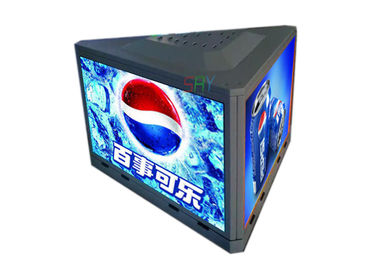 Three Sides Outdoor P3.91 Taxi Top Roof Advertising Led Sign 1000mm x 500mm Per Side supplier