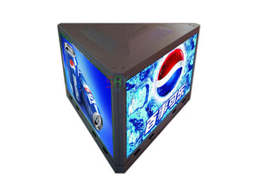 Three Sides Outdoor P3.91 Taxi Top Roof Advertising Led Sign 1000mm x 500mm Per Side supplier
