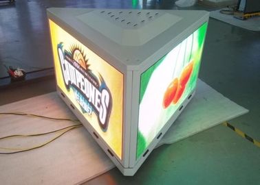 Three Sides Outdoor P3.91 Taxi Top Roof Advertising Led Sign 1000mm x 500mm Per Side supplier